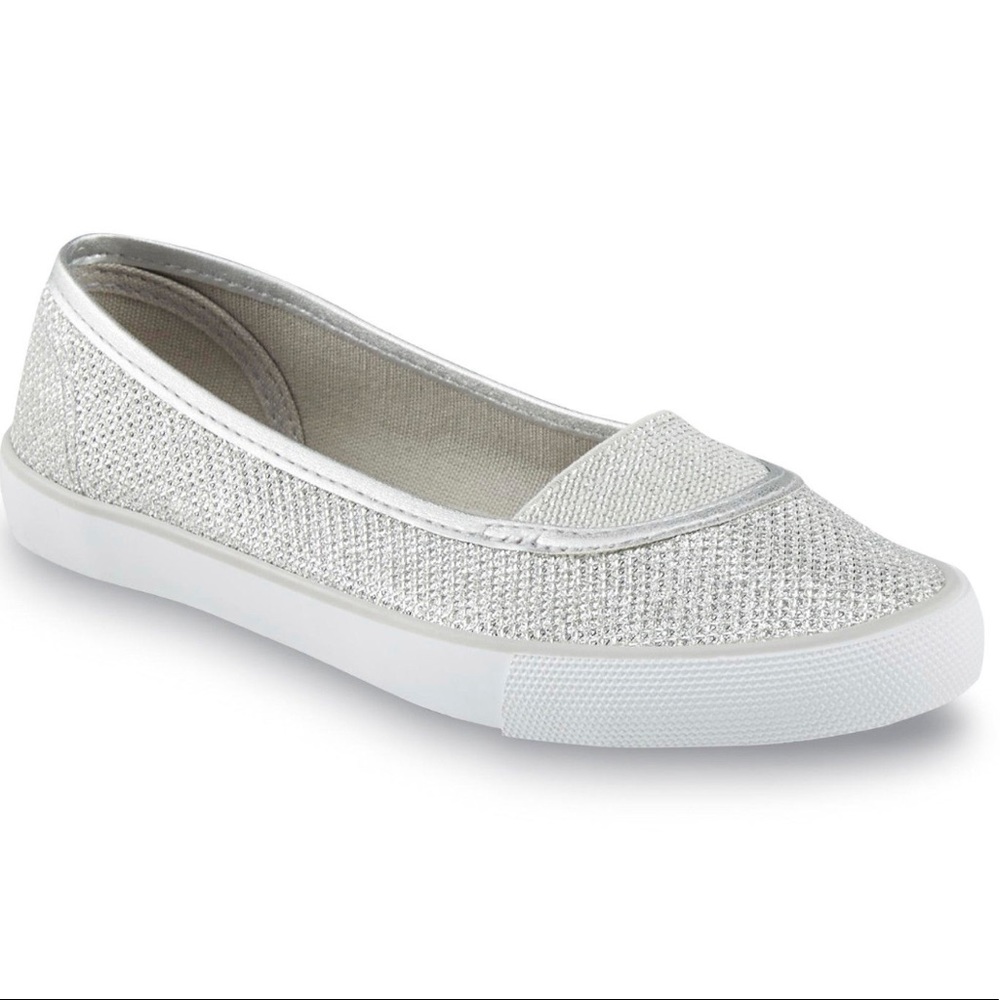 Joe Boxer Silver Emma Skimmer Slip-On Sneakers